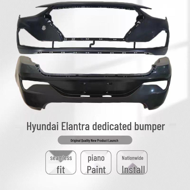 Compatible Front & Rear Bumpers for Hyundai Elantra 17-18, Available in Various Colors of Baked Paint