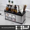 Stainless Steel Kitchen Seasoning Organizer Set