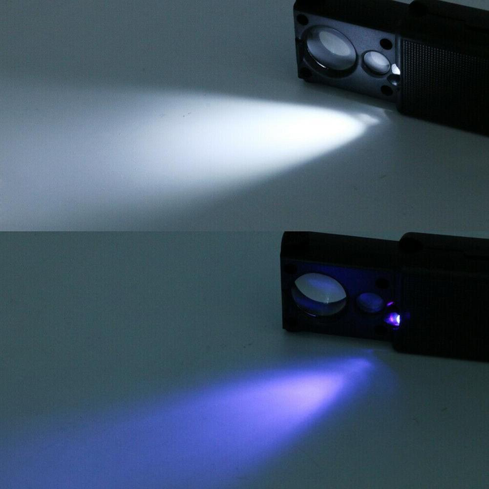 30/60X Jewelry Magnifier Jewellers Eye Magnifying Glass LED Light Lens Loupe