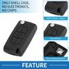 [A ABSOPRO] Peugeot 3 Button Key Shell Case Keyless Entry Remote Key Fob Replacement Case for 207