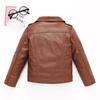 Fashion Boys Bombmer Soft Windproof Leather Motor Jacket For Kids Teens Winer Coat Children's Outfit Clothes