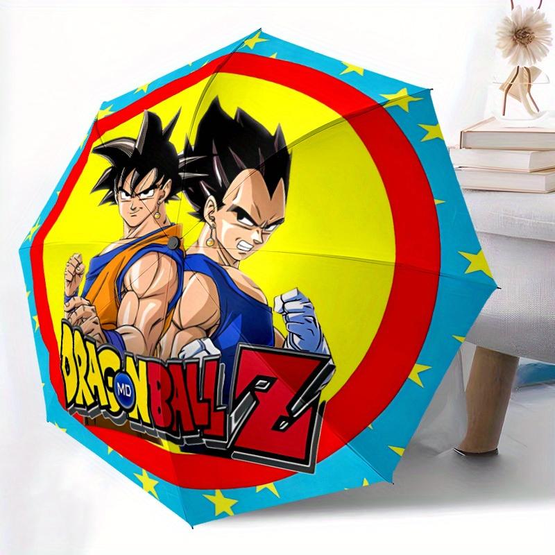 1pc Dragon Ball Automatic Folding Umbrella, Portable Collapsible Design, 8-Rib Iron Frame, , All-Season Casual Outdoor Accessory for Christmas Birthda