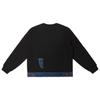 Lee Denim Patchwork Round Neck Pullover Sweatshirt Women Sweatshirt Black LWT004232CUH00F-K11000