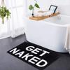 Creative text imitation cashmere series floor mats bathroom absorbent feet 80*50