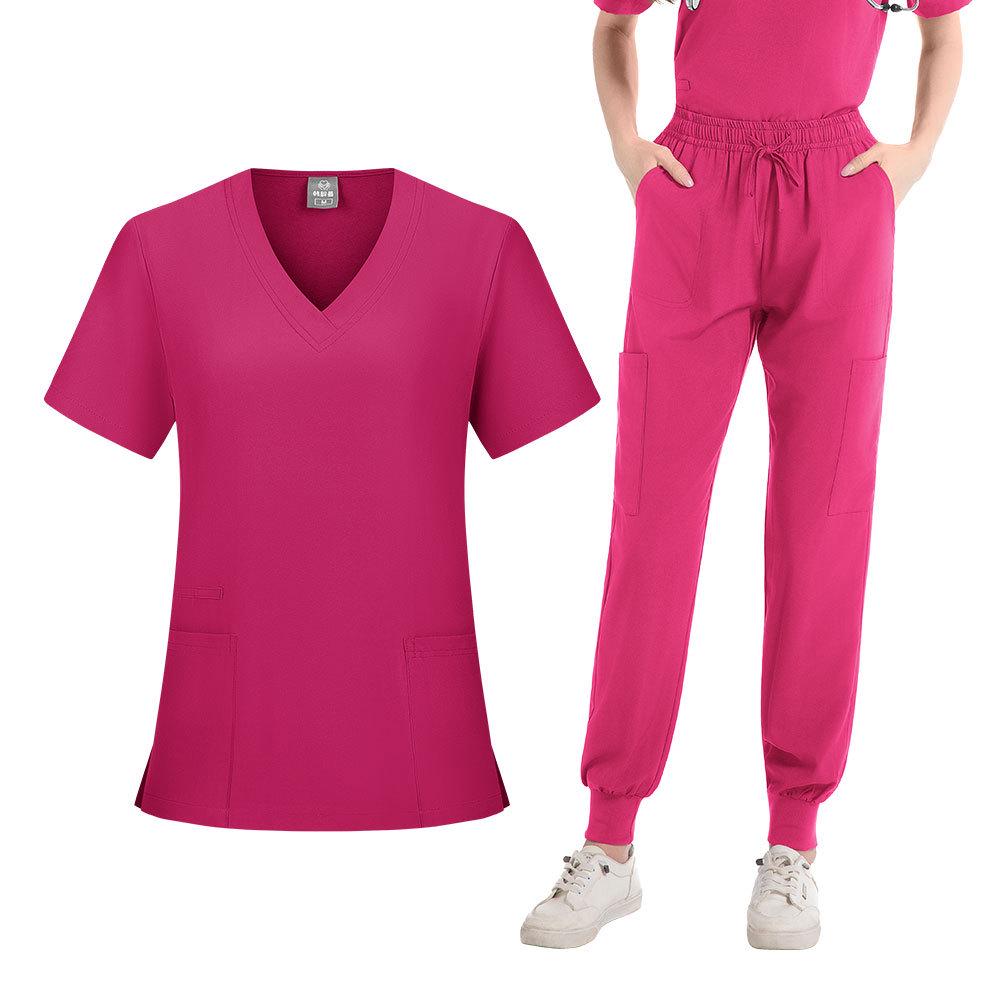 

Женский быстросохнущий хирургический костюм-скруб - Влагоотводящий, теплоотводящий для больничных операционных S розы красного