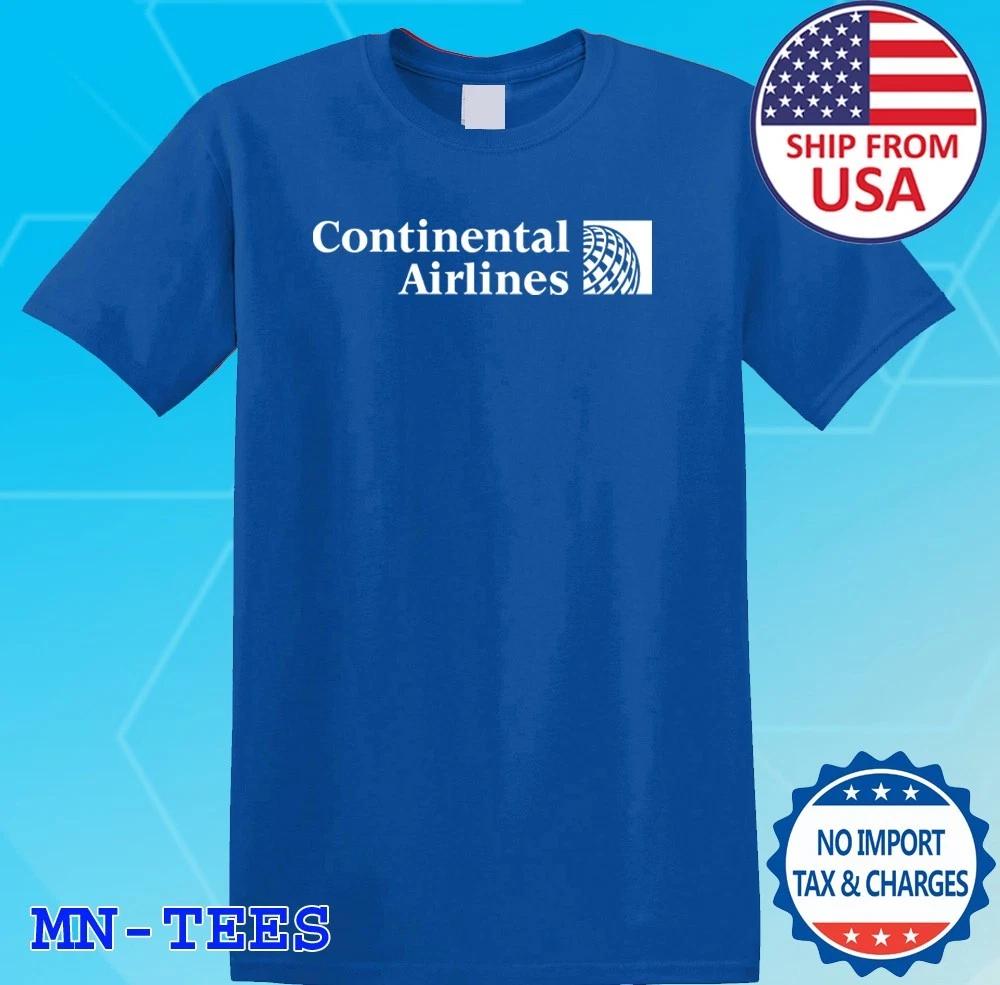 Continental Airlines Retro US Airline Blue Size S-5XL XL