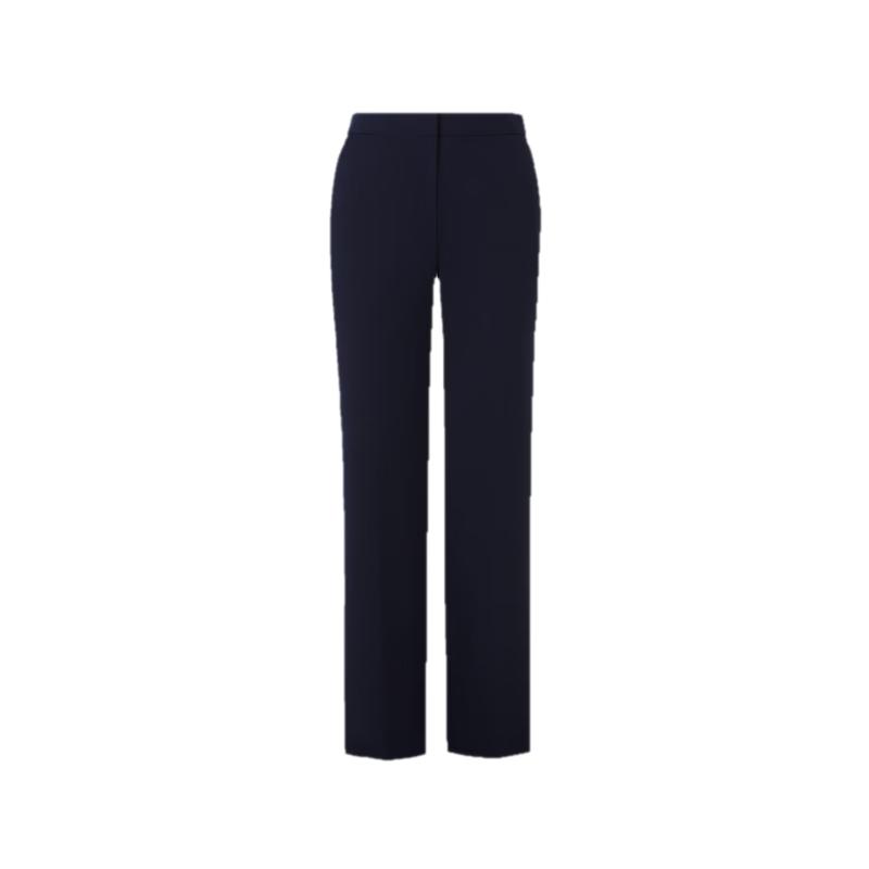 LANCY Women's Elegant Straight-Leg Wool Blend Trousers