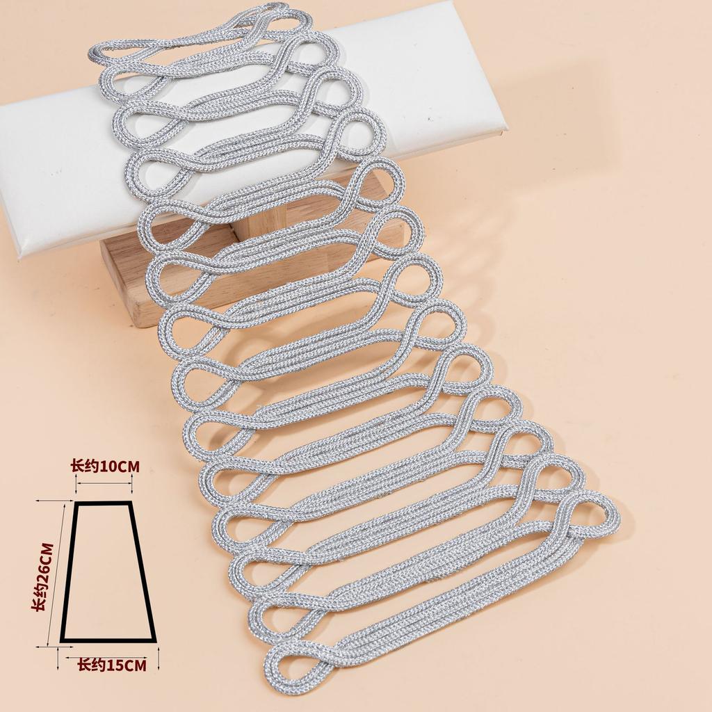 1pcs Chinese Knot Buttons, Gold Wire, Trapezoidal Buttons, Military Uniforms, Dresses, Dance Clothes, Decorative Buckles
