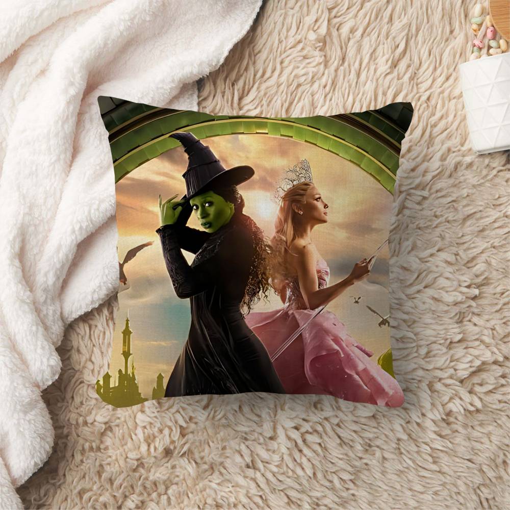 Grande Movie WWicked Pillow Covers Cartoon Sofa Decorative Home Doublesided Printing Short Plush Cute Cushion Cover