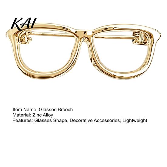 Shirts Accessory Alloy Glasses Brooch for Men Women, Eyeglasses Shape Lapel Suits Decorative Pin, Sweaters Pin