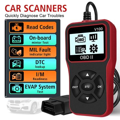 V100 Digital Display Plug and Play OBD2 Code Reader 16 Pin OBD 2 Scanner Car Diagnostic Tools Universal