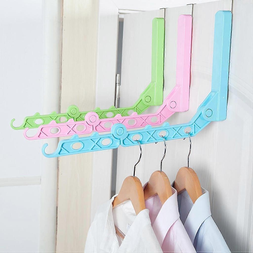 Portable Foldable Over-the-Door Drying Rack, ABS Space-Saving Hanger for Clothes Socks Towels, No Tools Needed