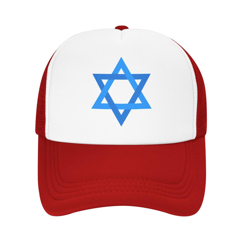 Davidster Israëlische Vlag Israël Mesh Baseballpetten Unisex Sport Zon Hoed Hoed Verstelbaar Zomer Trucker Hoed