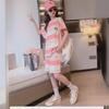 2024 Stylish Girls' Summer Sports Two-Piece Suit - Short-Sleeved Casual Outfit for Tweens