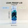 1PC Ice Hockey Player Silhouette Print 750ml Color Plastic Sports Water Bottle Leakproof Flip Straw Lid Suitable for Sports Office Home Use