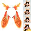 Bunnies Ears Headband Bunnies Tail Reindeer Antlers Headband Deer Antler Hairband for Christmas Halloween Cosplay Costume