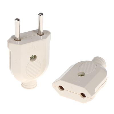 Hot Sale 2 Pin EU Plug Male Female Electronic Connector Socket Wiring Power Extension