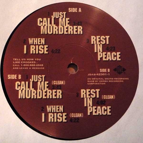 

12inch Record CROOKED 4 Just Call Me Murderer When I Rise JDAB423011PROMO Jive US Rap HipHopRB Used