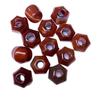 Natural Red Agate Hexagonal Beads for DIY Accessories and Multi-Treasure Projects
