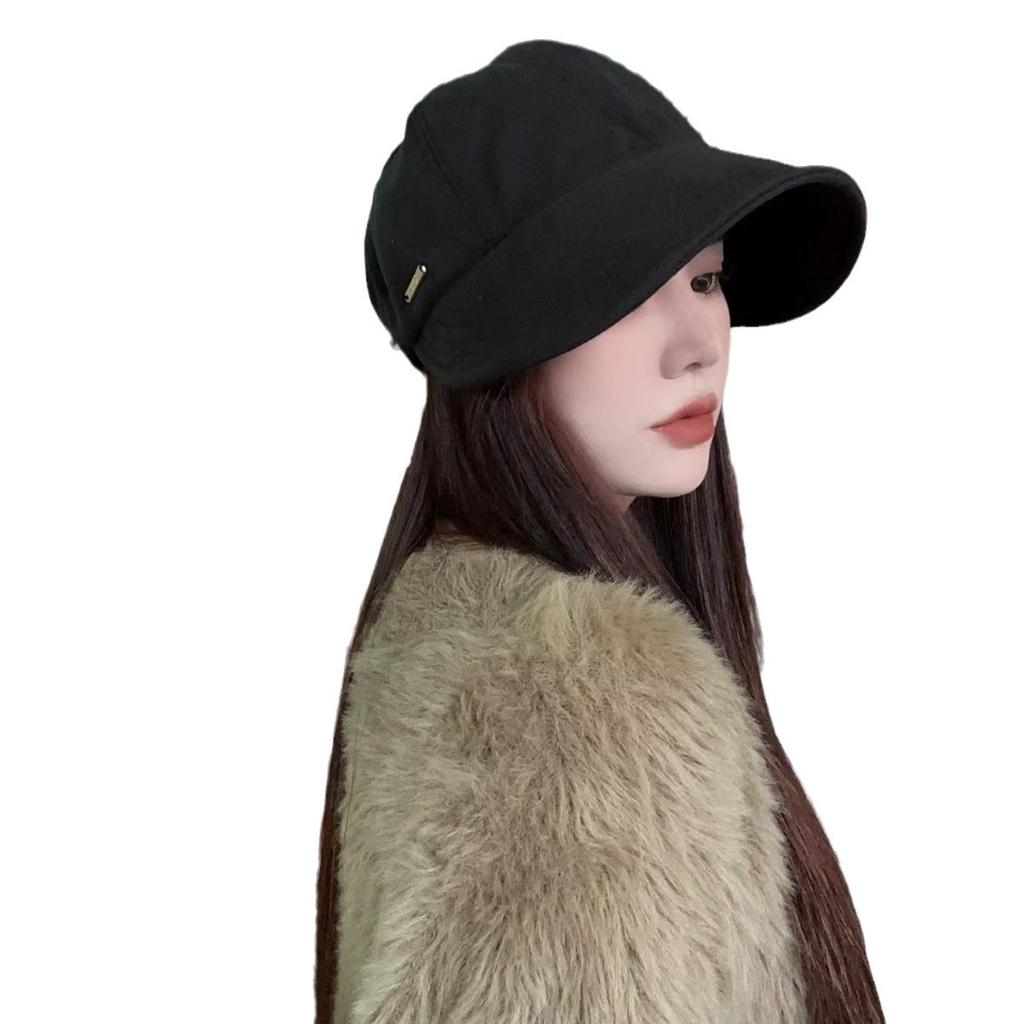 Internet Celebrity Retro Cap Children Versatile Bucket Hat Show Face Small Warm Equestrian Hat