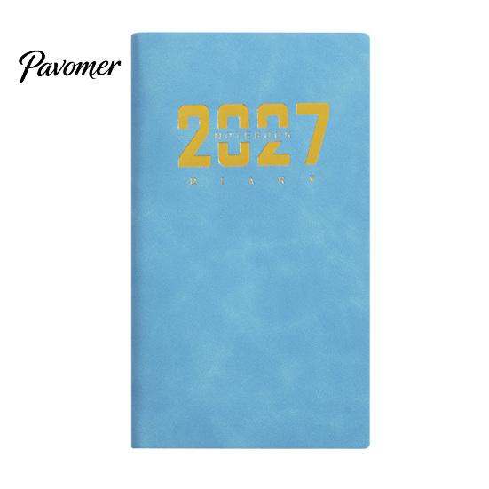 Portable Daily Schedule 2027 Agenda Notebook, Pocket Size PU Leather Cover Academic Planner for Work Planner, Practical Organizer Business And