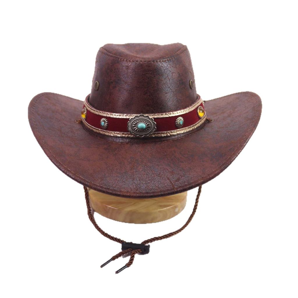 European and American Men's and Women's Western Cowboy Hats, Bull Head Accessories, Curled Suede Top Hats, Tibetan Sunshade and Sunscreen Hats