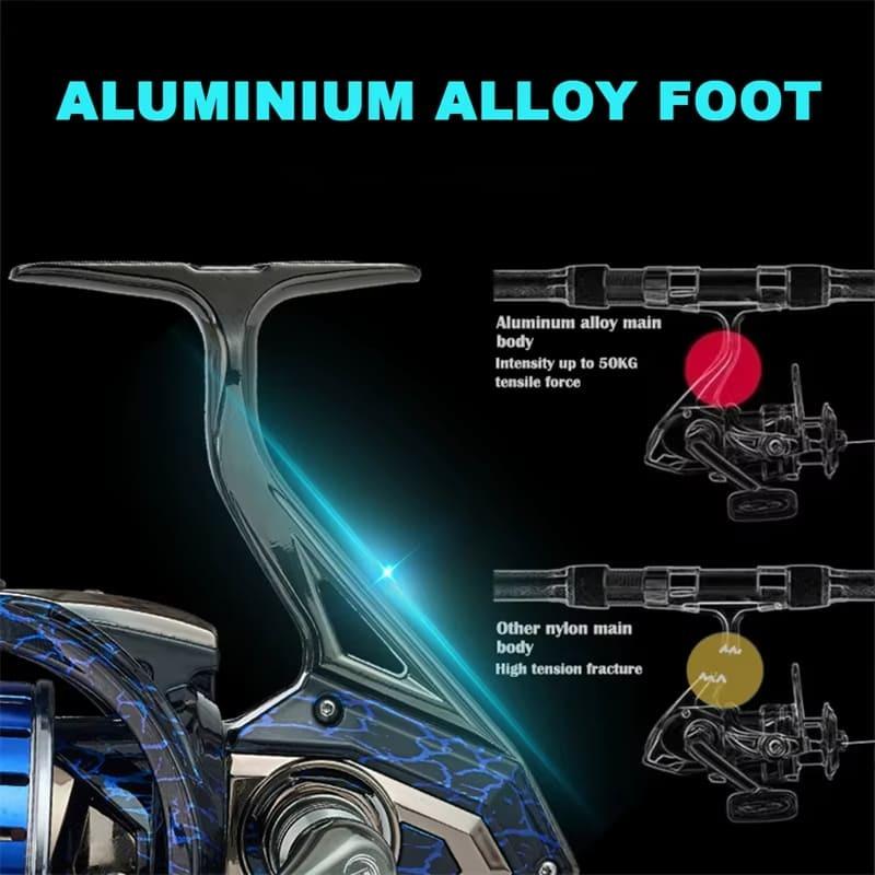 Neue Ganzmetall-Spinnrolle AL2500P-7500P Serie 5+1 Stahlkugellager Maximaler Widerstand 10KG Geeignet für Süß- und Meerwasser