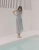 Raphael Sorob Flower Chiffon Shirred Long Skirt