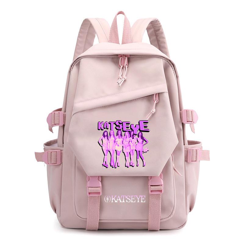 Kids Unisex KATSEYE Printed Backpack Student School Waterproof Casual Outdoor Travel Bag