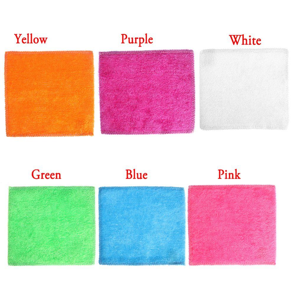 1/5PCS Anti-grease Dish Cloth Bamboo Fiber Washing Towel Household Kitchen Scouring Pad Magic Cleaning Rags Cleaning Towel