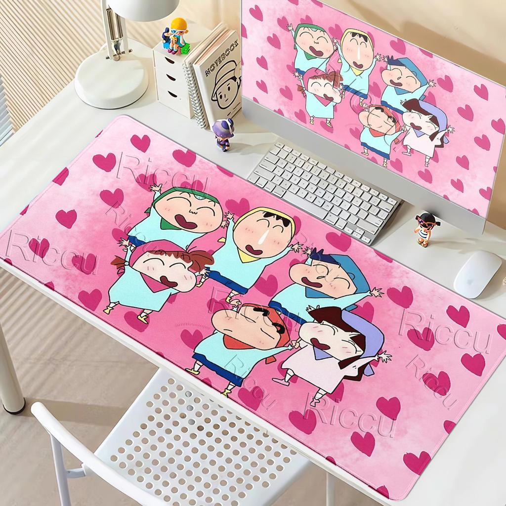 XXL Anime Lovely C-Crayon Shin-chan Pattern Mouse Pads Kawaii Cartoon Rubber Rug Gaming Table Laptop Computer Keyboard Desk Mats
