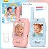 2 BUC Walkie Talkie Video pentru Copii Apel Video HD Încărcare Tip-C Jucării Interfon Fără Cartelă SIM Cadou de Ziua de Naștere de Interior pentru Băieți Fete Vârsta 3+