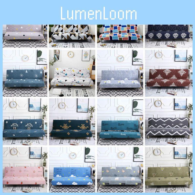 Super Soft And Easy To Clean Printed Slipcover Without Armrest Sofa Bed Cover In Vibrant Designs