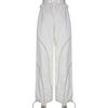 Lose High Waist Tech Baggy Jogginghose Streetwear Jogger Damen Hose mit weitem Bein Casual Basic Punk Hose
