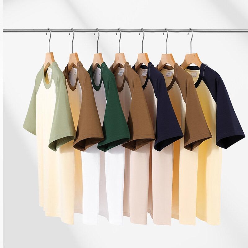 Men Casual Loose Crew Neck Striped Color Block Short Sleeve Daily T Shirt