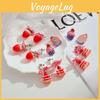 Cute Strawberry Cake Inspired Earrings Trendy And Sweet Non Pierced Ear Accessories