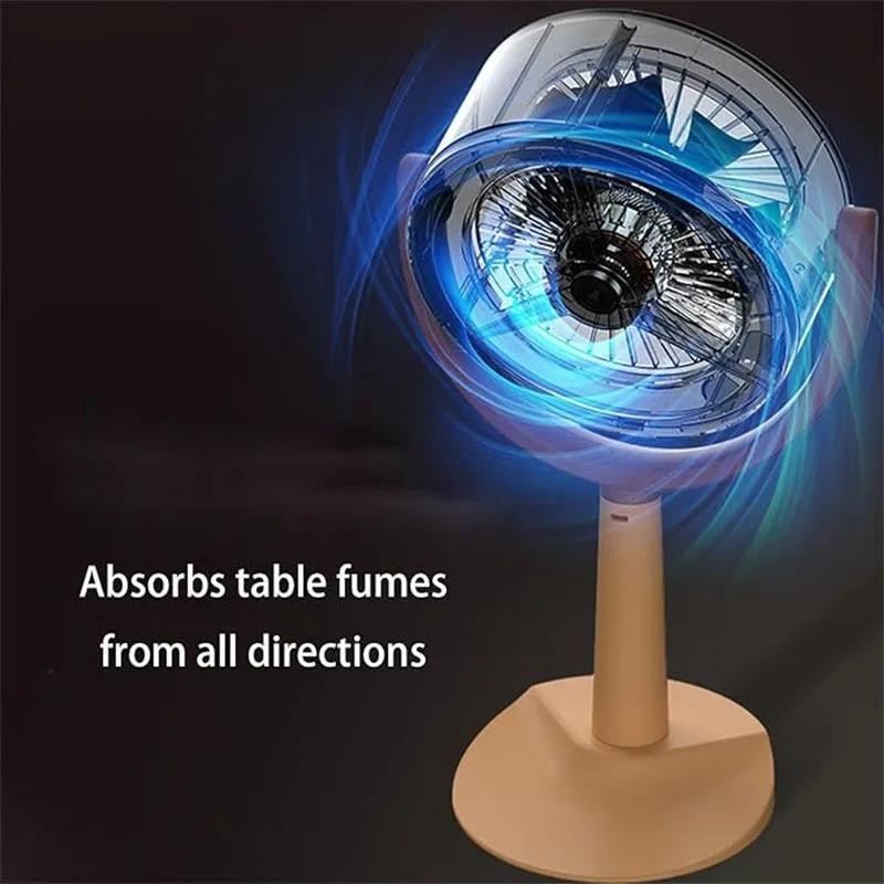 Q8 Household Mini Desktop Range Hood, Portable Small Range Hood, USB Adjustable Angle High Wind Range Hood.