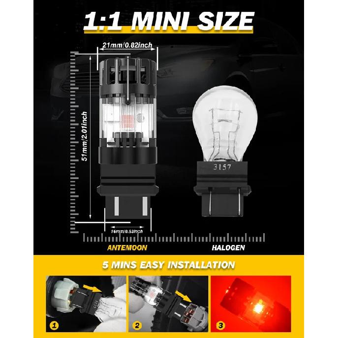 2pcs T25 3157 Canbus Led Car Lights P27W P27/7W Turbo Diode DC 12V Auto Car Light For VW Touran Passat B6 B7 B8 Caddy