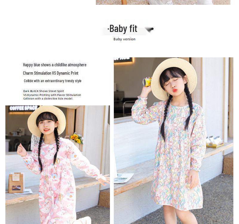 Podzimní princeznovská sukně pro dívky: Korejský styl pro batolata a malé děti