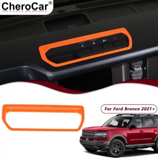 Dashboard Differential Control Switch Panel Cover For Ford Bronco + Orange
