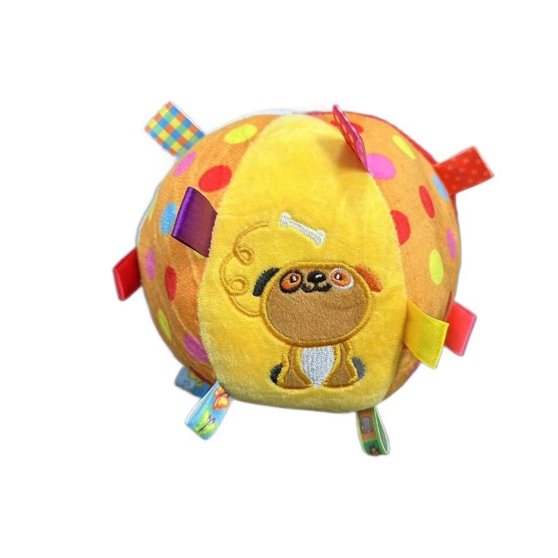 1pc Pet Self-Playing Ball Toy with Ringing Bell, Durable & Chew Resistant, Suitable for Small/Medium/Large Dogs, Random Pattern Sent