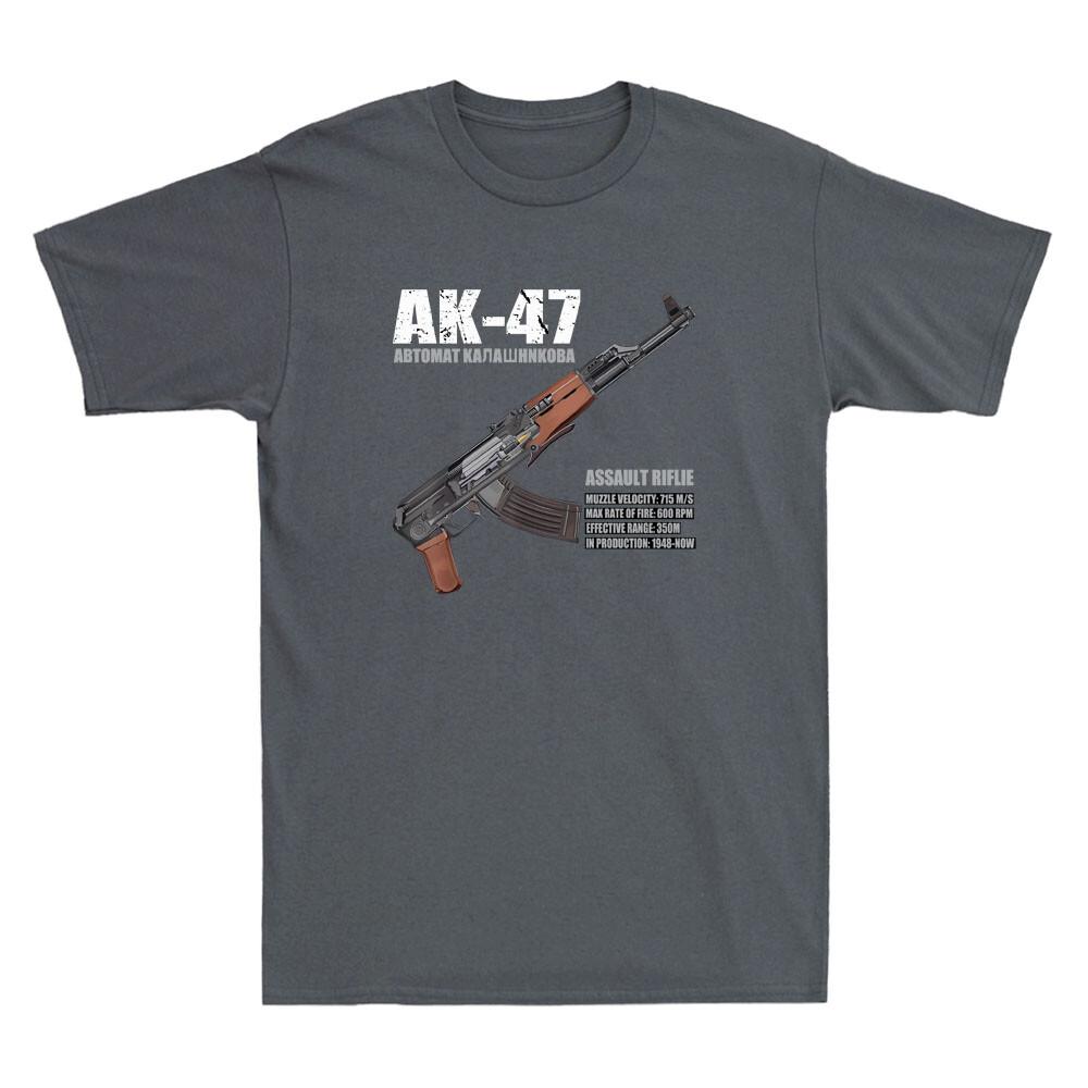 Ak47 Assault Rifle Russian Ak Kalashnikov Cutaway Diagram Vintage Unisexs Tshirt