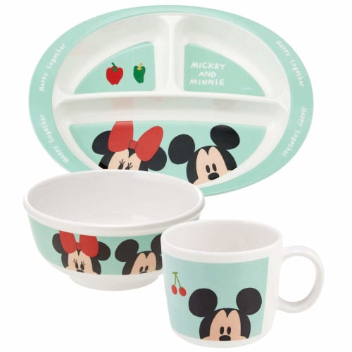 Skater Children's Plate Melamine Lunch Plate Dish Mickey & Minnie Disney 750ml M370