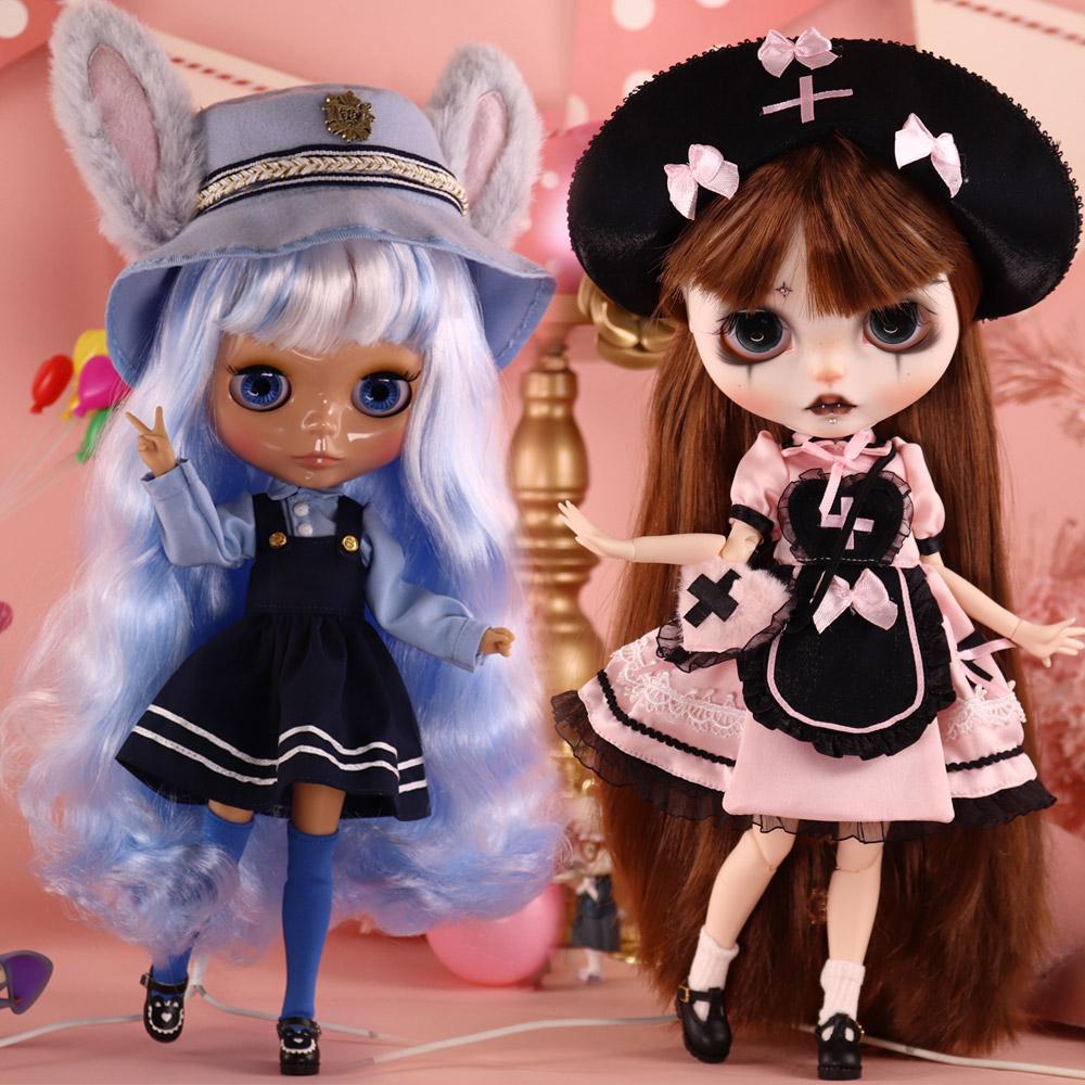 Outifts For ICY DBS Blyth Doll Bunny Hop Gothic Nurse Clothes Cosplay Dress Suit 1/6 BJD OB24 Anime