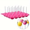 2 sady 20dílná silikonová forma na lízátka s 20 tyčinkami Perfektní pro výrobník Cake Pops Nástroj na pečení čokolády a sladkostí Silikonové formy