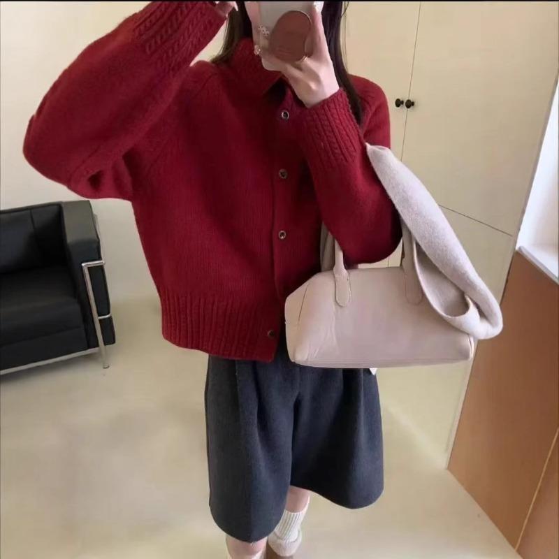 Simple solid color turtleneck sweater jacket for women's autumn and winter new shoulder-plugged long-sleeved knitted cardigan for women