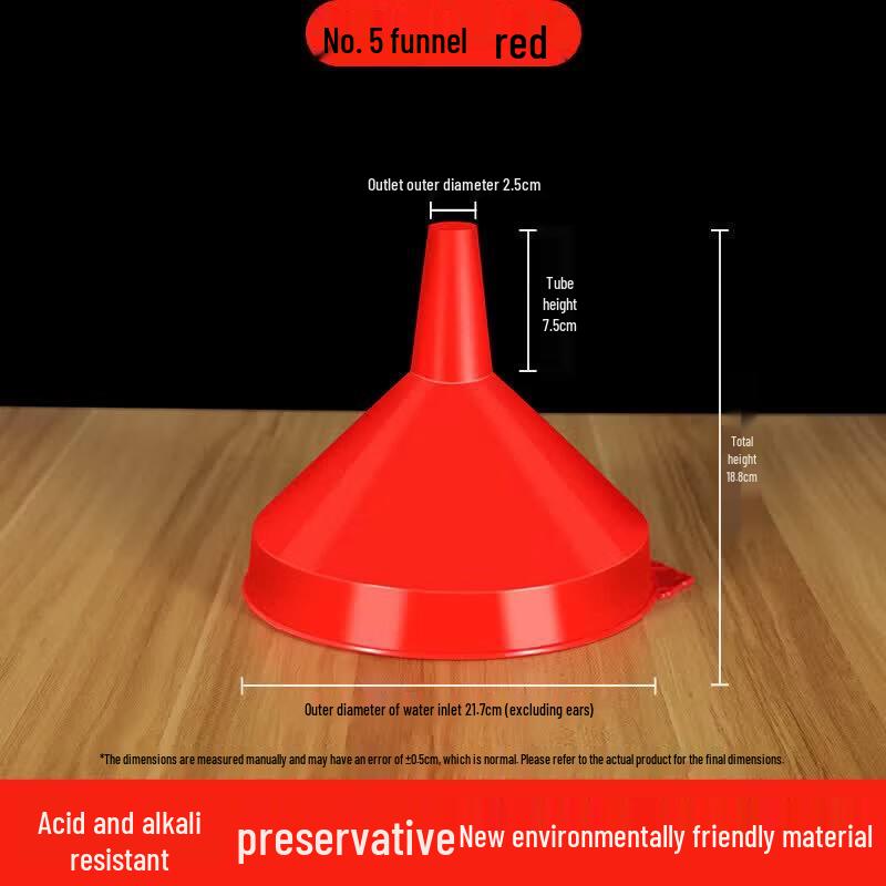 Qiewei Extra Large Red Industrial Plastic Funnel