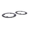 2 PCS Bike Chainring 32T 104BCD Black Narrow Wide Chainring Rust Proof Wear Proof for Mountain Bikes