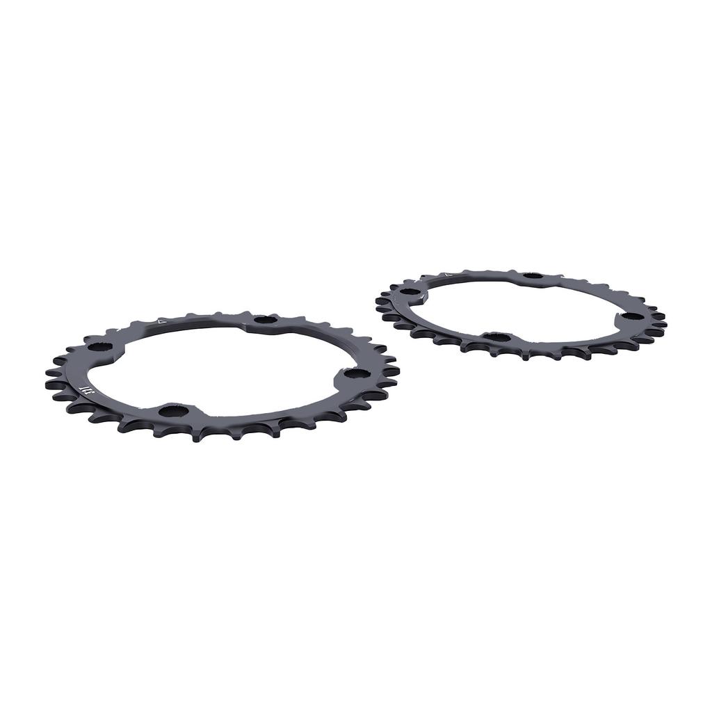2 PCS Bike Chainring 32T 104BCD Black Narrow Wide Chainring Rust Proof Wear Proof for Mountain Bikes