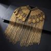 Beaded Fringe Capelet Decorative Geometric Style